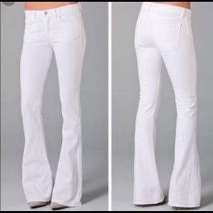 J Brand White Low Rise Flare Jeans